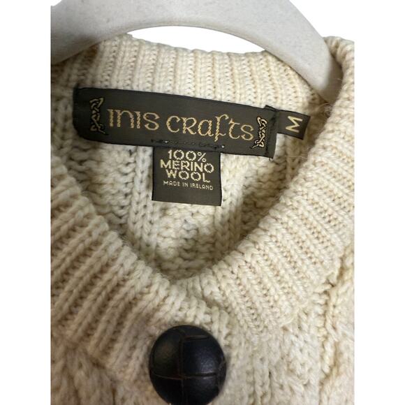 Iris Crafts fisherman knit cardigan merino wool - Picture 2 of 7